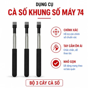 3 Cây Cà Số Khung Số Máy + Tặng 1 Cây Cà Và 10 Bộ Giấy Cắt Sẵn