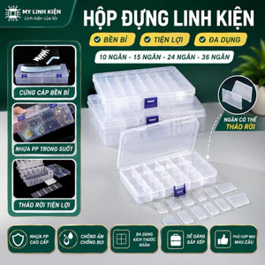 Hộp đựng trang sức linh kiện điện tử 10 15 24 36 ngăn tháo rời chất lượng cao.