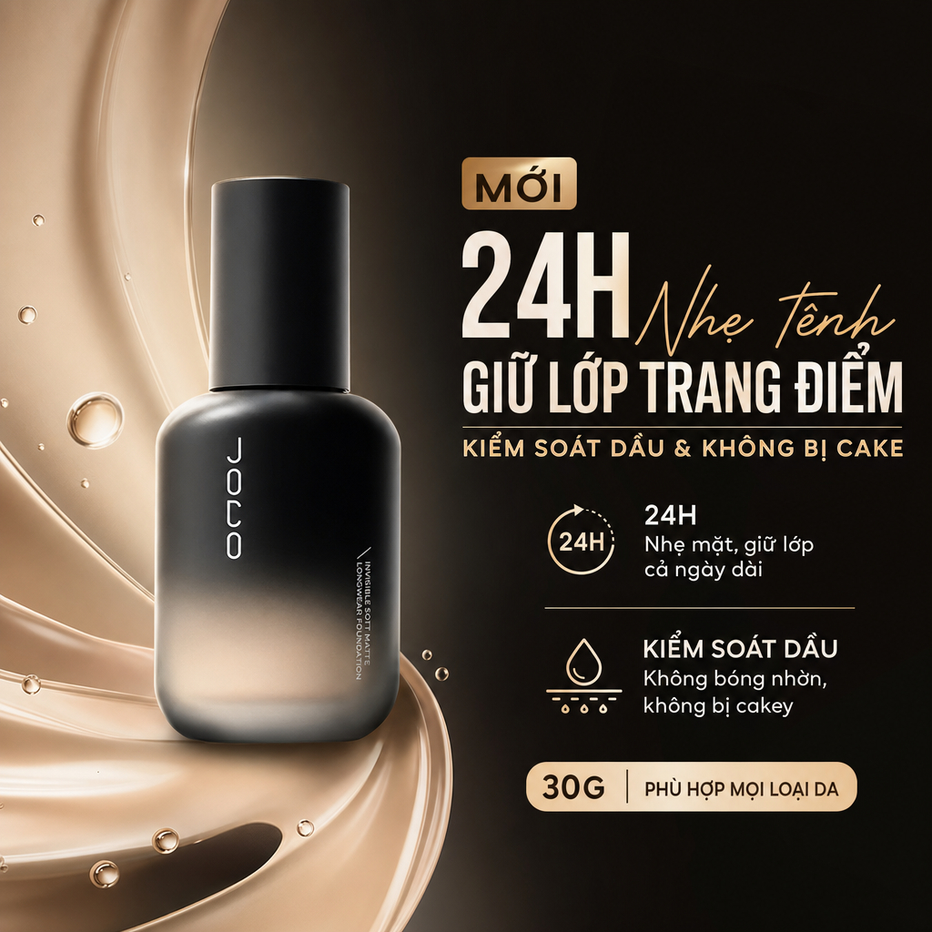 Kem nền che khuyết điểm cao,mờ lỗ chân lông,chống nước chống mồ hôi,giữ trang lâu,30g