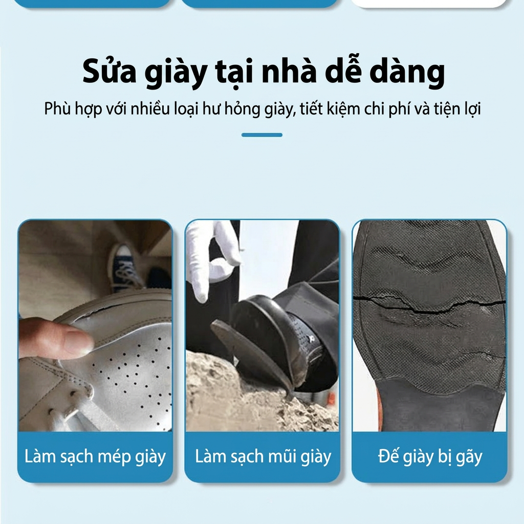 👟Keo dán giày siêu chắc như mới🏃 Keo sửa đế giày đa năng, bám dính mạnh, phù hợp cho nhiều loại giày dép khác nhau