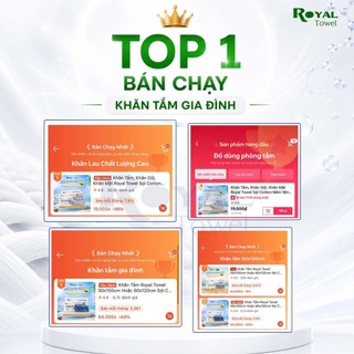 Khăn Tắm Khăn Gội Khăn Mặt Royal Towel Sợi Tre Bamboo, Mềm Mịn, Thấm Hút Tốt, Không Xổ Lông, Không Phai Màu, AnToànChoDa