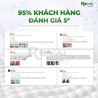 Khăn Tắm Khăn Gội Khăn Mặt Royal Towel Sợi Tre Bamboo, Mềm Mịn, Thấm Hút Tốt, Không Xổ Lông, Không Phai Màu, AnToànChoDa