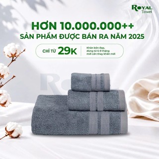 Khăn Tắm Khăn Gội Khăn Mặt Royal Towel Sợi Tre Bamboo, Mềm Mịn, Thấm Hút Tốt, Không Xổ Lông, Không Phai Màu, AnToànChoDa