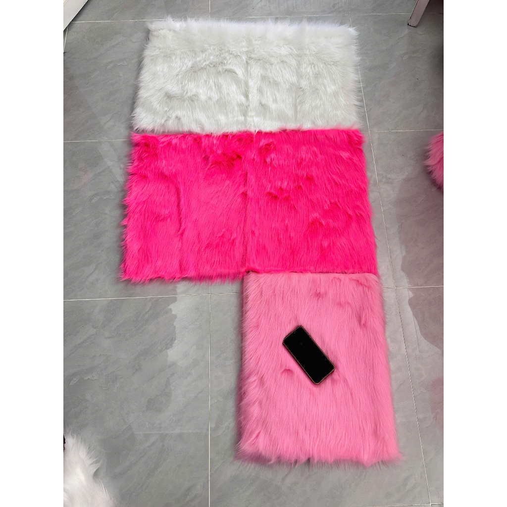 Thảm lông chụp nail - Thảm lông chụp son , mỹ phẩm 50cm x 40cm