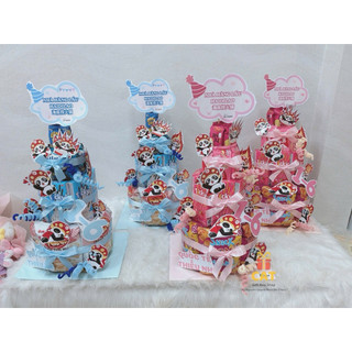Tháp bánh kẹo sinh nhật đa chủ đề, tráp tốt nghiệp, Lẵng giỏ quà sinh nhật Hello Kitty , Siêu anh hùng, quà bánh kẹo
