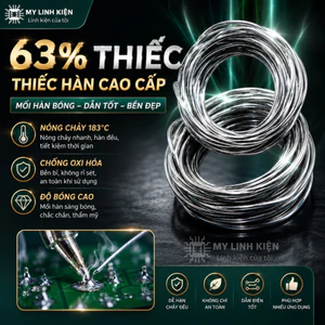 Thiếc hàn nhựa thông SN63 1 mét 0.8mm 1mm ILinhkien siêu bóng siêu nhẹ lửa