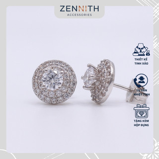Bông tai thời trang Nữ đính đá tròn ZENNITH ACCESSORIES ZNBT18