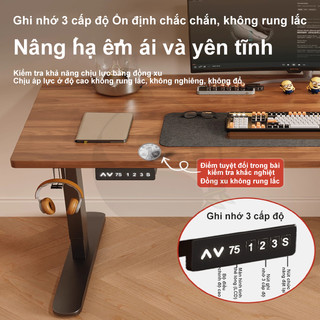Bàn Gaming Nâng Hạ Điện Tử Khung Thép Chữ T Cao Cấp Chắc Chắn Bền Bỉ Cho Setup Chuyên Nghiệp