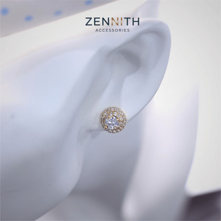 Bông tai thời trang Nữ đính đá tròn ZENNITH ACCESSORIES ZNBT18