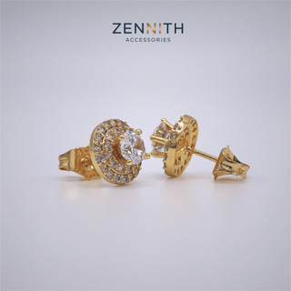 Bông tai thời trang Nữ đính đá tròn ZENNITH ACCESSORIES ZNBT18