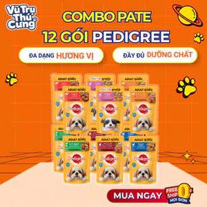 Combo 12 gói Pate Pedigree cho Chó Con, Chó Trưởng Thành 130g