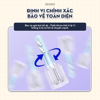 Hộp đựng ngòi bút cảm ứng kiểu thỏi son Lipstick, thiết kế kính acrylic, cơ chế vặn thông minh, combo ngòi by MèoBer