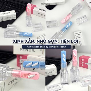 Hộp đựng ngòi bút cảm ứng kiểu thỏi son Lipstick, thiết kế kính acrylic, cơ chế vặn thông minh, combo ngòi by MèoBer