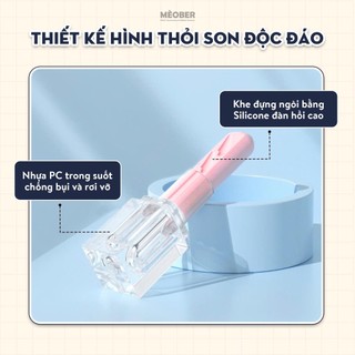 Hộp đựng ngòi bút cảm ứng kiểu thỏi son Lipstick, thiết kế kính acrylic, cơ chế vặn thông minh, combo ngòi by MèoBer