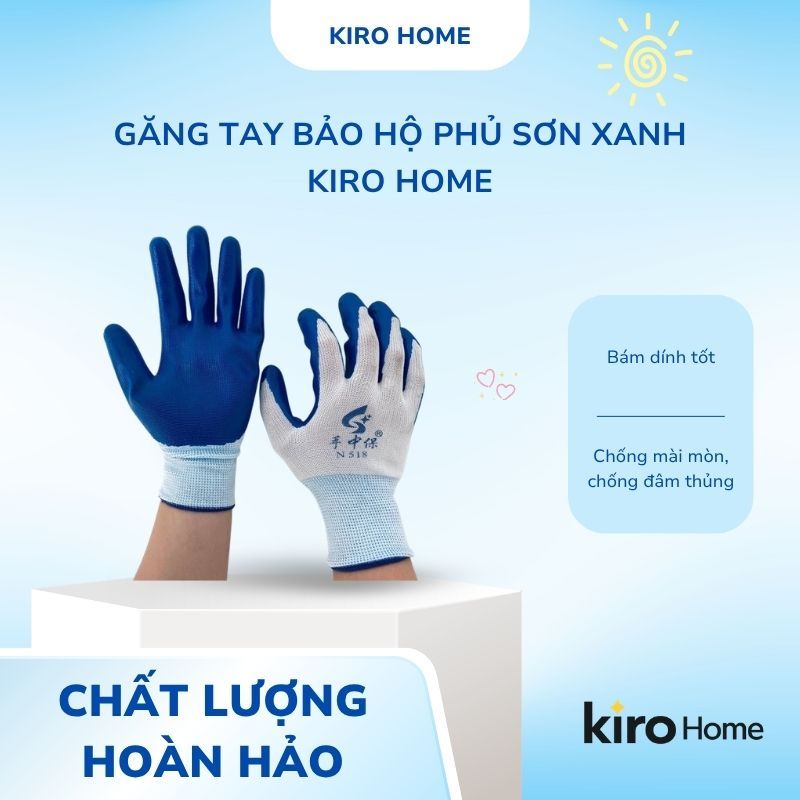 Combo 20 Đôi Bao Tay Lao Động Phủ Cao Su Chống Trượt, Găng Tay Bảo Hộ Xây Dựng Làm Vườn Siêu Bền Dày Dặn