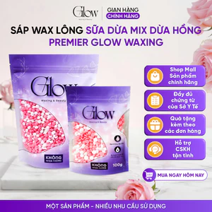Sáp Wax Lông Sữa Dừa Mix Hoa Hồng Chuyên Wax Bikini, Body Siêu Bám Lông GLOWWAXING Tặng Que Gỗ
