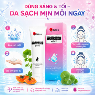 Sữa Rửa Mặt KIHASU Collagen Làm Sạch Dịu Nhẹ, Cấp Ẩm Cho Da Khô Và Nhạy Cảm 100ml