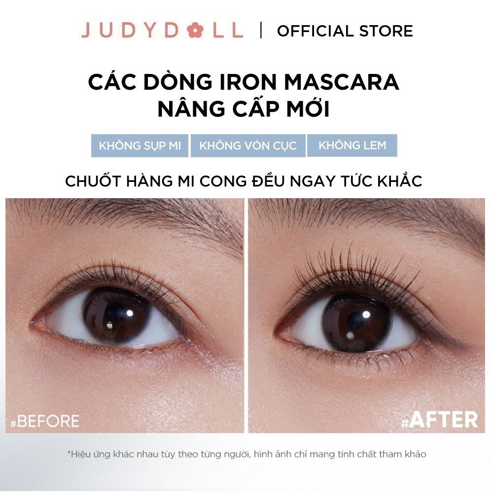 JUDYDOLL Iron Mascara Tơi mi Giữ cong dài mi Chống nước Chống lem Lâu trôi 3g | BigBuy360 - bigbuy360.vn