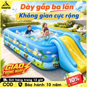 Bể Bơi Phao 3 Tầng Dày Dặn Chất Liệu PVC Bền Đẹp Đáy 2 Lớp Chống Trượt Nhiều Kích Thước lựa chọn