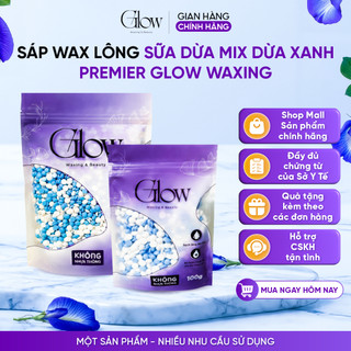 Sáp Wax Lông Sữa Dừa Mix Dừa Xanh Premium GLOWWAXING Mùi Thơm Nhẹ Bám Lông Tốt Tặng Que Gỗ