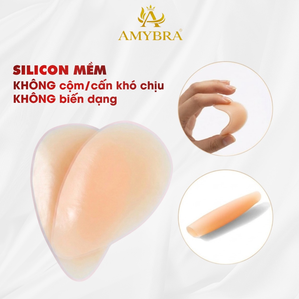 Miếng Dán Che Rãnh Bikini Silicon Mềm Không Cấn Cộm, Dán Che Vùng Kín Khi Mặc Đồ Ôm AMYBRA D0163