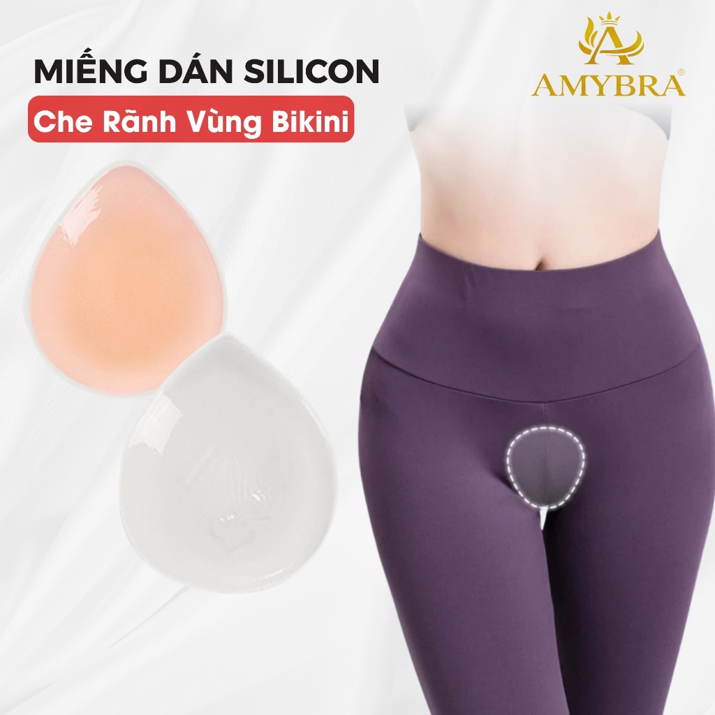 Miếng Dán Che Rãnh Bikini Silicon Mềm Không Cấn Cộm, Dán Che Vùng Kín Khi Mặc Đồ Ôm AMYBRA D0163