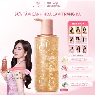 Sữa Tắm Cánh Hoa UILICY Làm Trắng Da Liệu Pháp SPA Từ Cánh Hoa Hồng Tự Nhiên Dưỡng Trắng Lâu2%Niacinamide Symwhite377