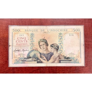 Sưu Tầm Đông Dương 500 piastres 1941 P-57 băng trắng
