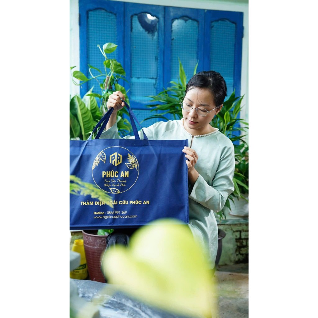 [Bảo hành 1 năm] Thảm điện ngải cứu Phúc An giữ ấm trong phòng điều hòa, máy lạnh, không khô da cho mọi lứa tuổi
