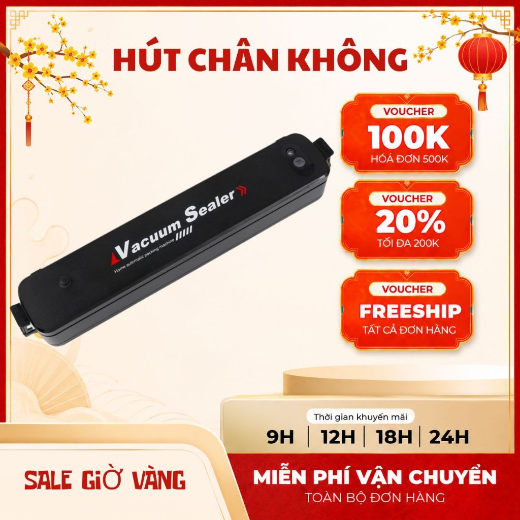 Máy hút chân không thực phẩm Vacuum Sealer- hút không khí triệt để, giữ môi tường chân không lý tưởng bảo quản thức ăn