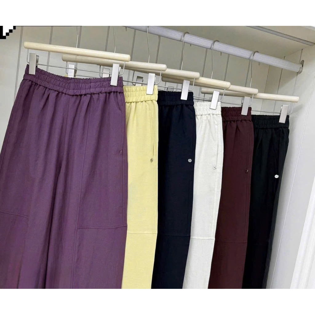 Quần Dài Nữ Q.Zhau Dáng Suông Chất Đũi Tơ Siêu Mềm Đẹp Mát Basic Cạp Cao Tôn Dáng SANA CLOSET #250