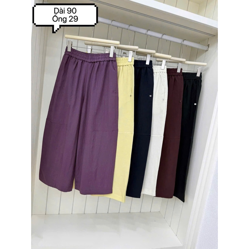 Quần Dài Nữ Q.Zhau Dáng Suông Chất Đũi Tơ Siêu Mềm Đẹp Mát Basic Cạp Cao Tôn Dáng SANA CLOSET #250