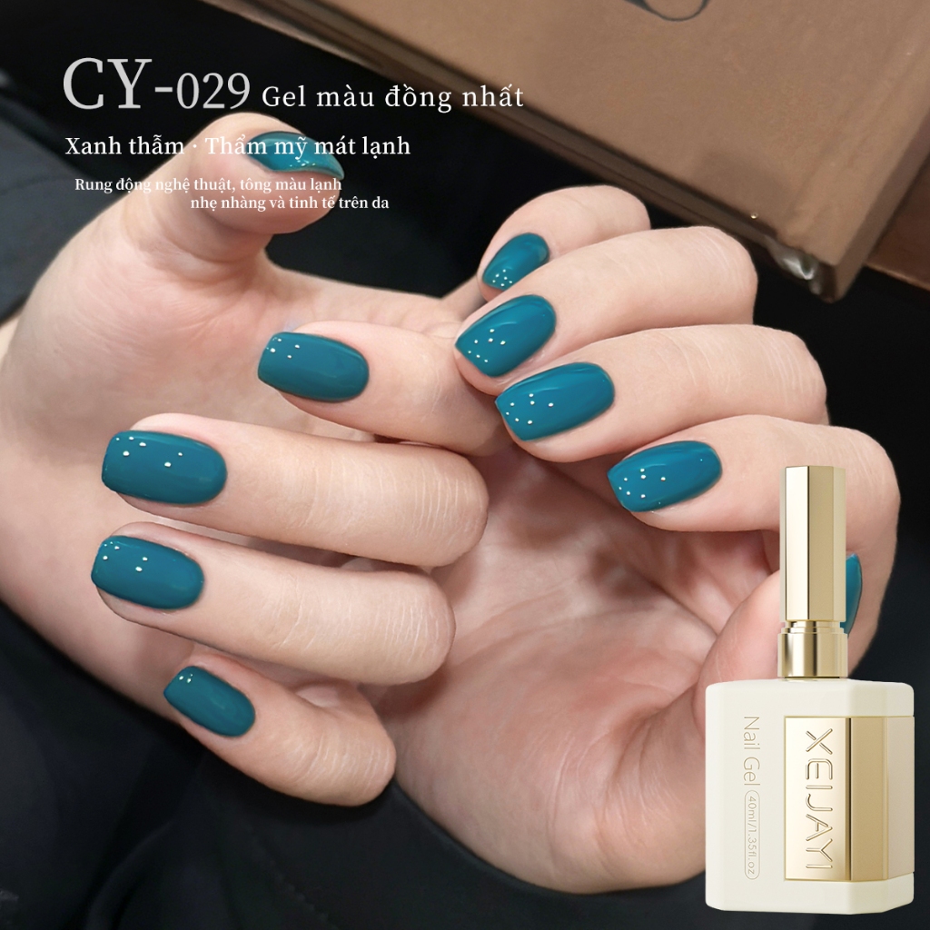 XEIJAYI 40ml - Sơn móng tay dạng gel màu xanh lam mới, bền màu, thích hợp để tự làm.