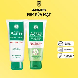 Sữa Rửa Mặt Acnes Creamy Wash &  Dạng Gel Oil Control Cleanser (100g/tuýp)