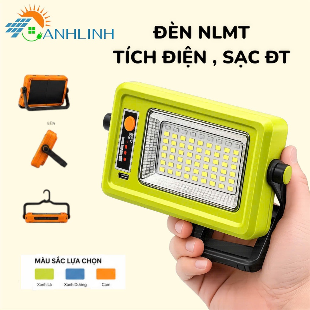 Đèn Năng Lượng Mặt Trời Cầm Tay Anhlinh Đa Nắng Sạc Sự Phòng MW-7 Nhỏ Gọn Siêu Sáng Pin Trâu 4 Mức Sáng