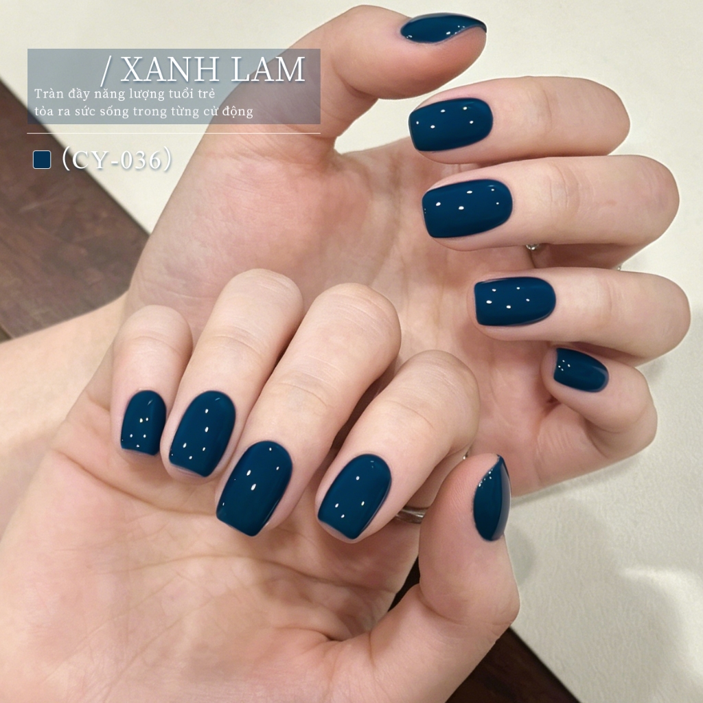 XEIJAYI 40ml - Sơn móng tay dạng gel màu xanh đậm mới, màu sắc lên chuẩn, thích hợp cho các tiệm làm móng.