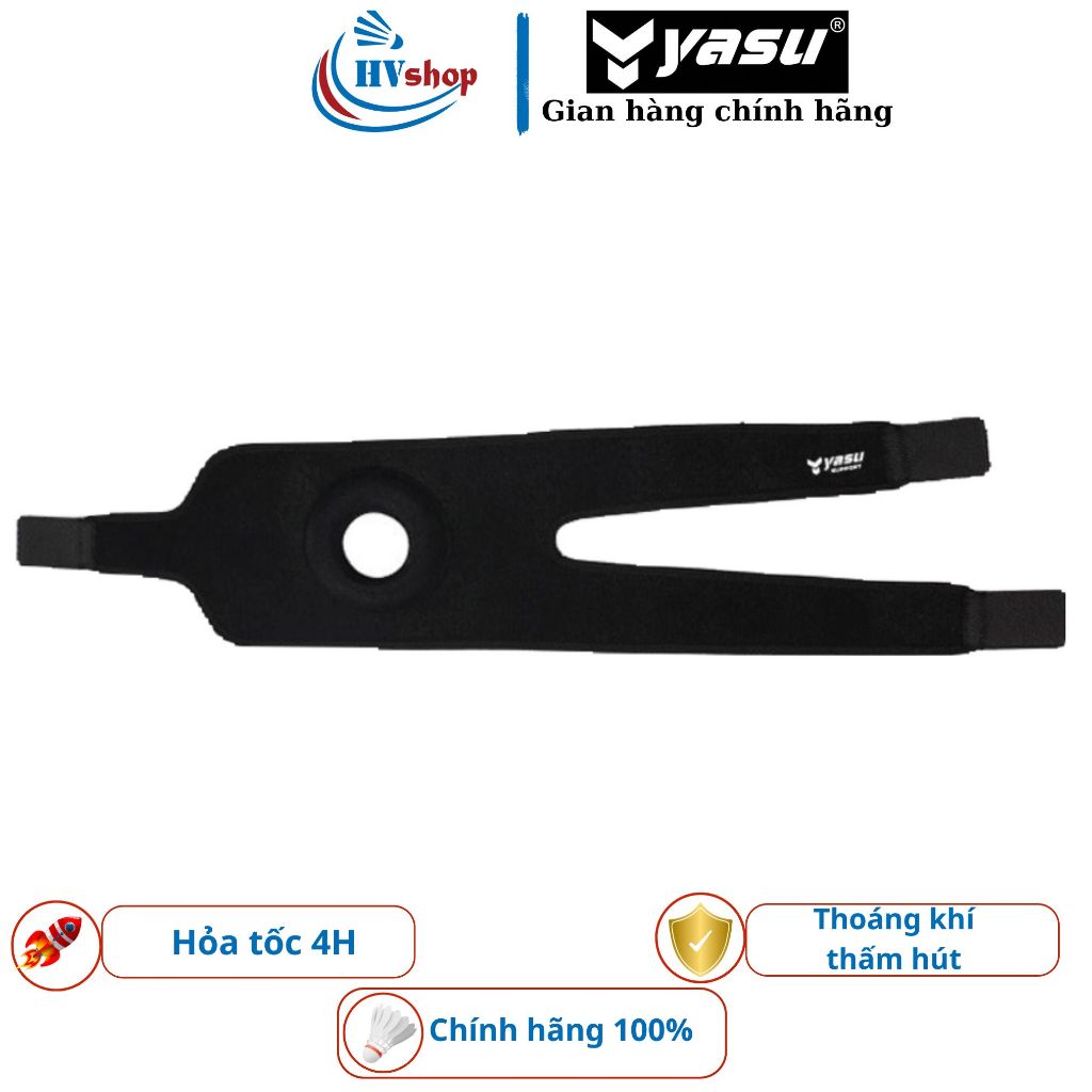 Bó gối cầu lông Yasu 4338 chính hãng, 3 đai dán chắc chắn, thấm hút và thoáng khí - HVShop