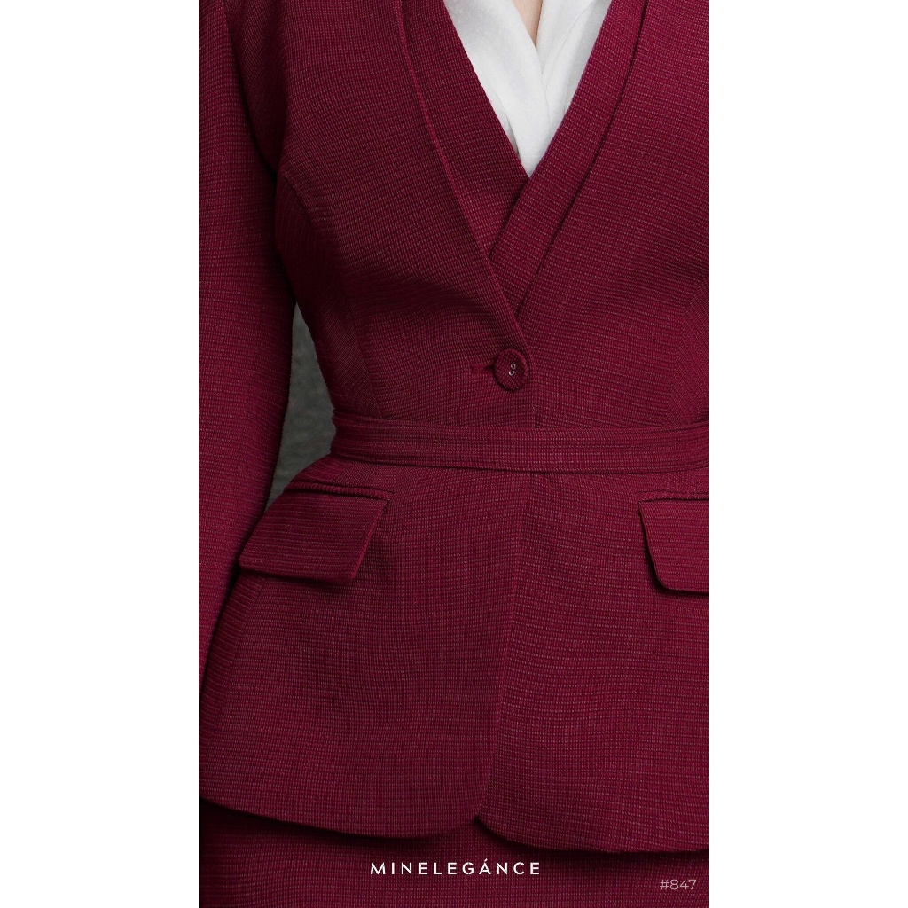 MINELEGÁNCE | SET VEST & CHÂN VÁY BÚT CHÌ THANH LỊCH, SANG TRỌNG - MIN847