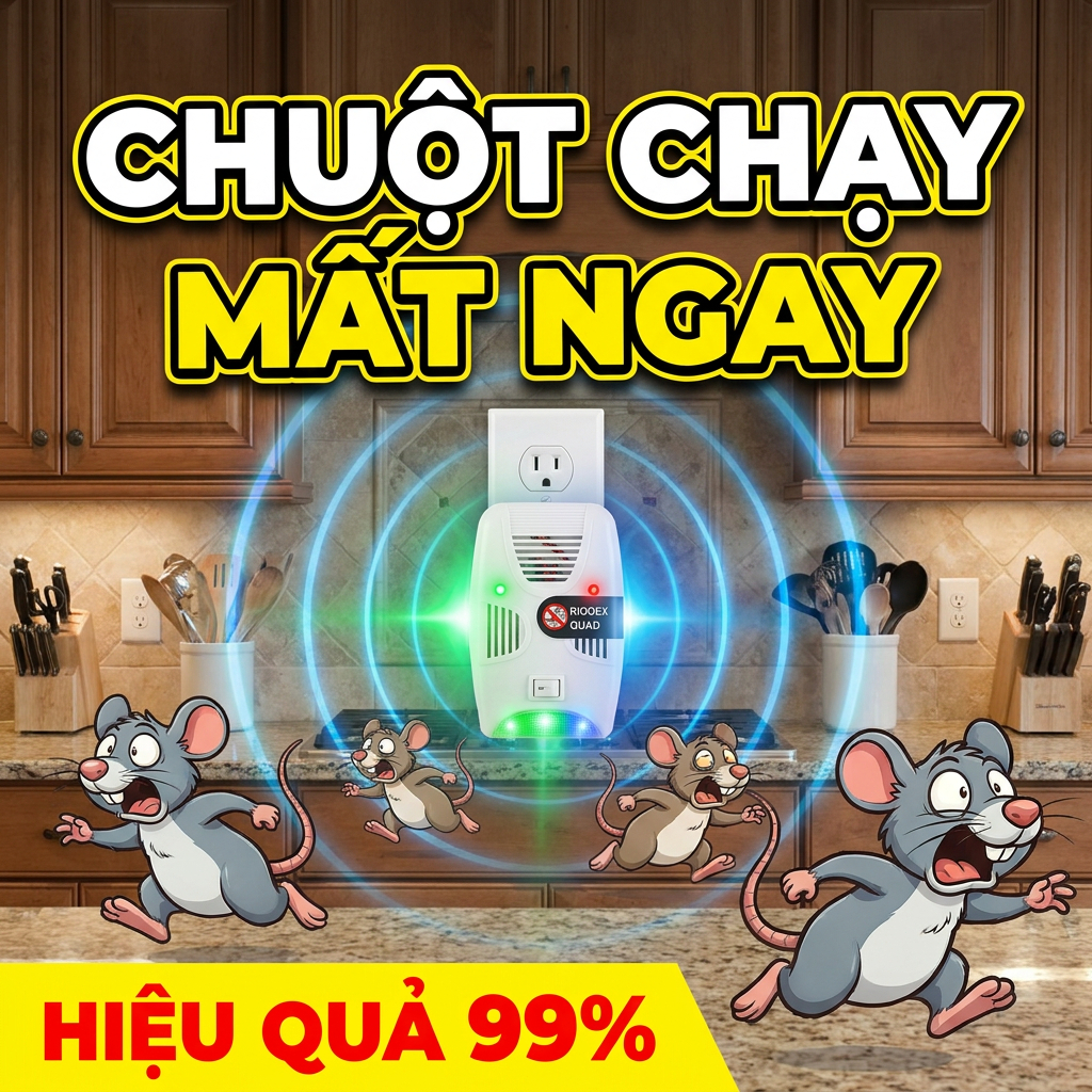 🐀Máy đuổi chuột siêu âm 2026🐀 Hỗ trợ xua chuột, gián, muỗi, thằn lằn trong nhà, tiết kiệm điện, dễ sử dụng