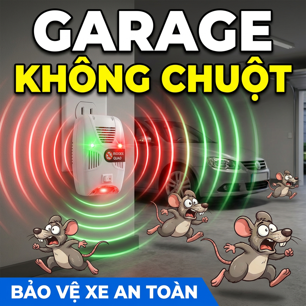 🐭Máy đuổi chuột siêu âm🐭 Hỗ trợ xua chuột hiệu quả, hoạt động êm ái, tiện lợi cho gia đình và không gian sống
