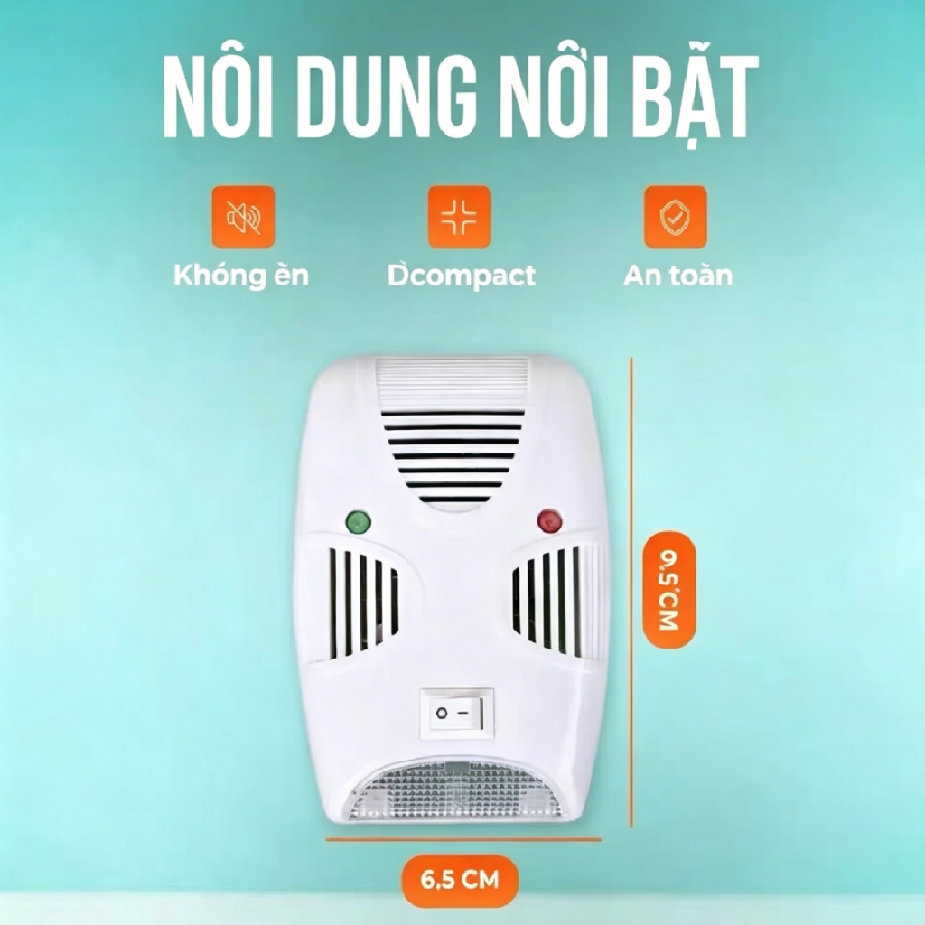 🐭Máy đuổi chuột siêu âm 360°🐭 Hoạt động êm ái, hỗ trợ xua chuột hiệu quả, an toàn cho trẻ em & thú cưng