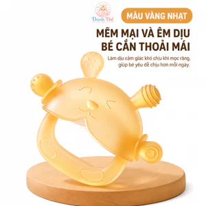 Gặm nướu silicon thiết kế như đầu núm ti, giúp bé giảm ngứa nướu lợi khi mọc răng, đồ chơi gặm nướu (tặng kèm hộp đựng)