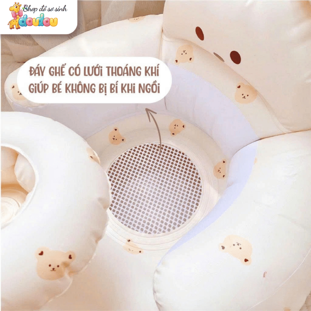 Ghế hơi tập ngồi cho bé - Ghế phao tập ngồi chống ngã, hỗ trợ cột sống cao cấp cho bé từ 5 tháng A10