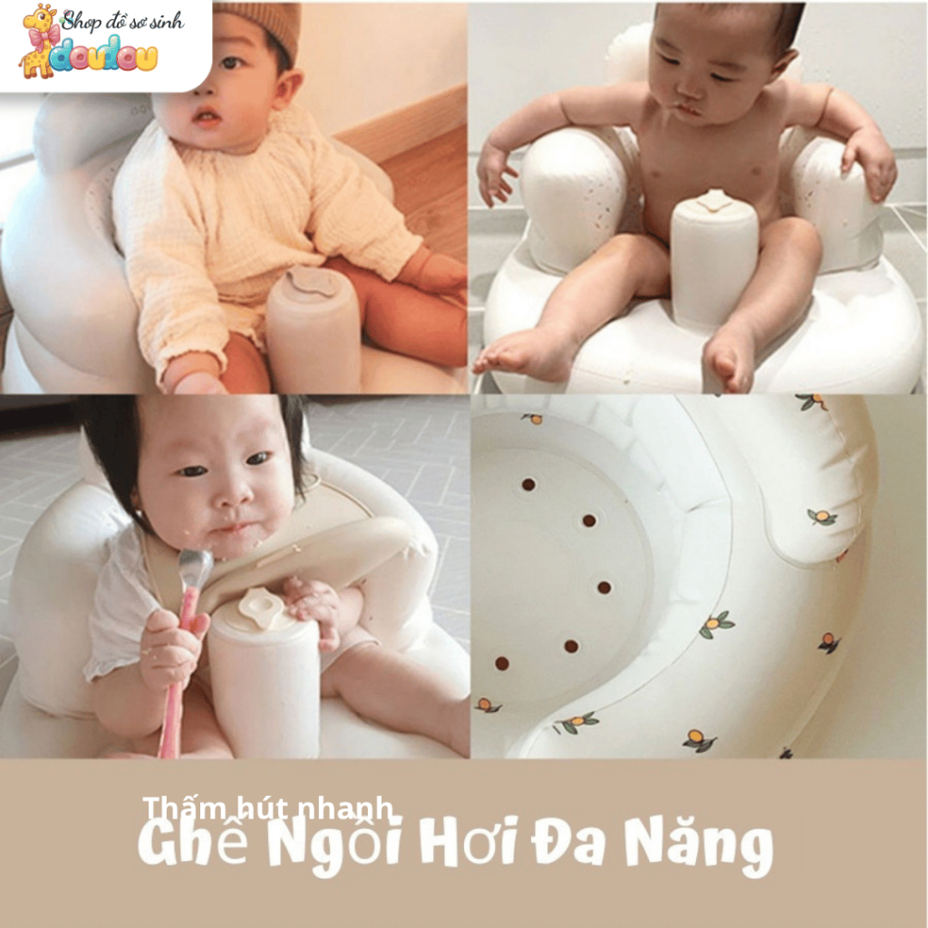 Ghế hơi tập ngồi cho bé - Ghế phao tập ngồi chống ngã, hỗ trợ cột sống cao cấp cho bé từ 5 tháng A10