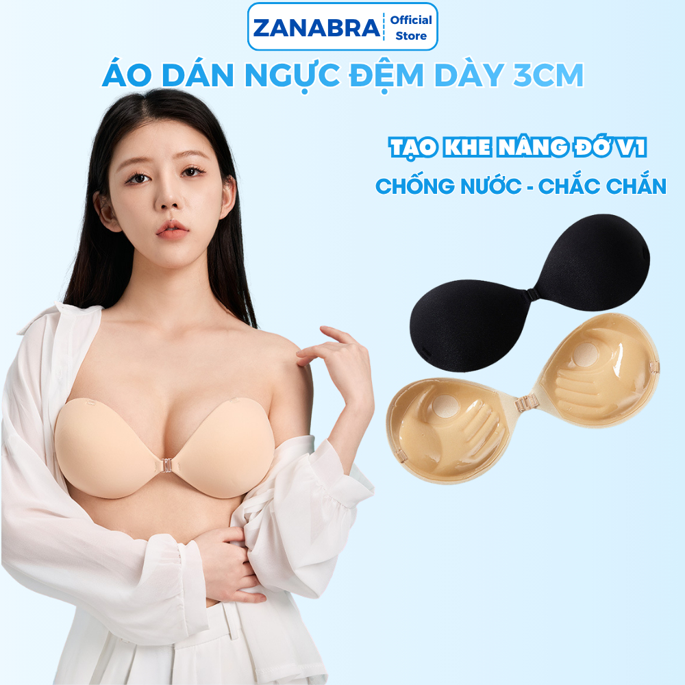 Áo dán nâng ngực cài trước mút dày - Miếng dán ngực siêu độn, kèm dây trong ZANABRA D0127