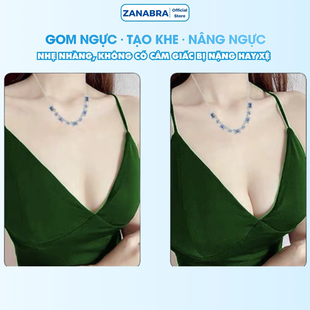 Áo dán nâng ngực siêu dính - Miếng dán ngực cài trước mút dày, sử dụng nhiều lần ZANABRA D0127