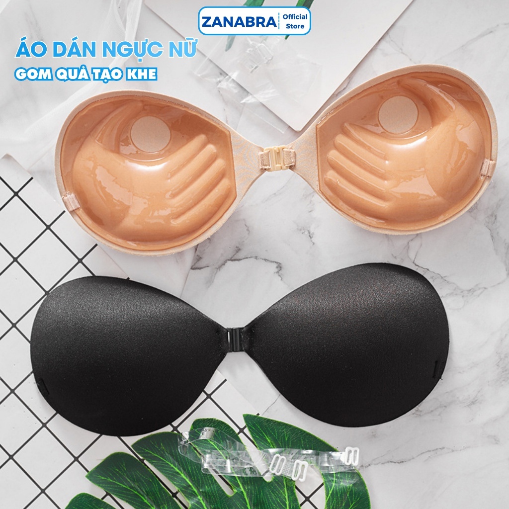 Áo dán nâng ngực cài trước mút dày - Miếng dán ngực siêu độn, kèm dây trong ZANABRA D0127