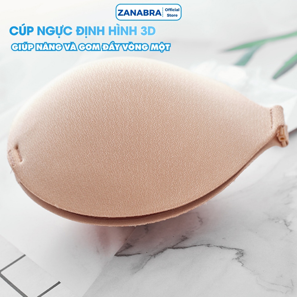 Áo dán nâng ngực siêu dính - Miếng dán ngực cài trước mút dày, sử dụng nhiều lần ZANABRA D0127