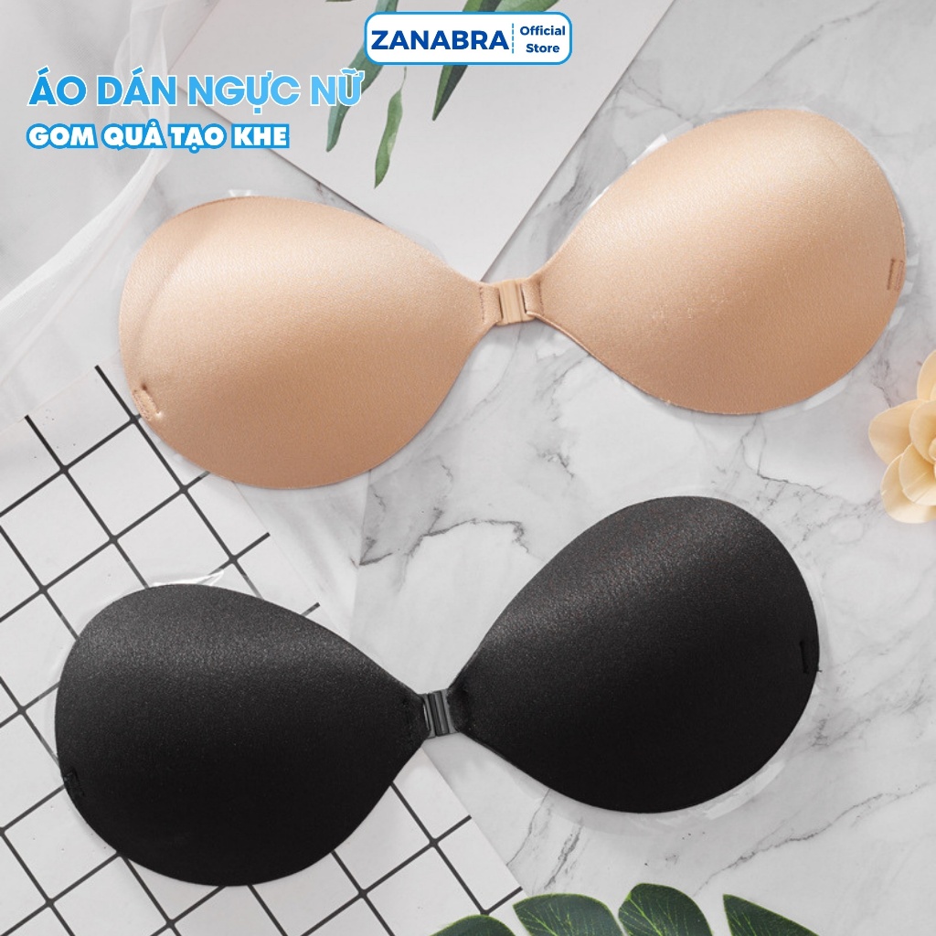 Áo dán nâng ngực siêu dính - Miếng dán ngực cài trước mút dày, sử dụng nhiều lần ZANABRA D0127
