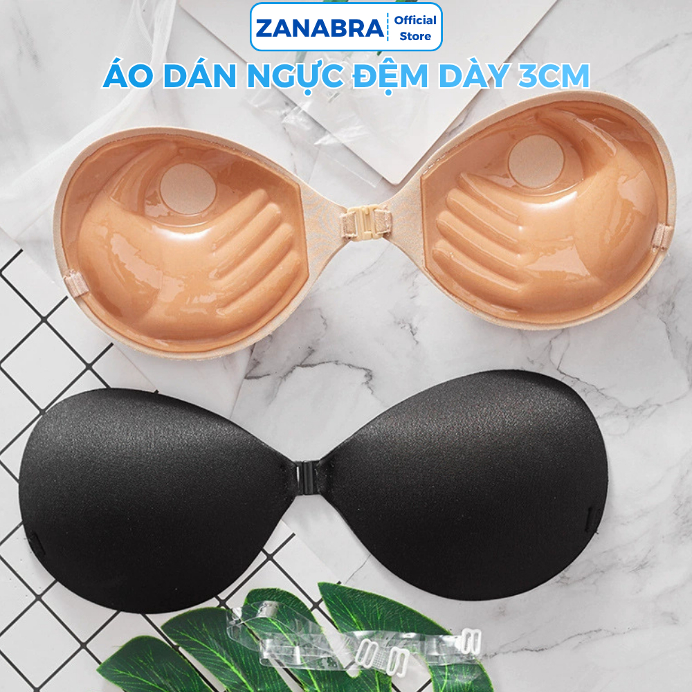 Áo dán nâng ngực siêu dính - Miếng dán ngực cài trước mút dày, sử dụng nhiều lần ZANABRA D0127